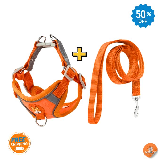 FlexGuard™ Suede Harness – Adjustable & Reflective - safeison.com