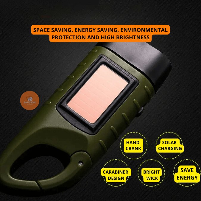 3 - in - 1 Emergency Solar Dynamo - FlashLight® | Your Light in the Dark! - safeison.com