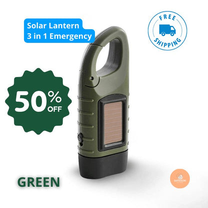 3 - in - 1 Emergency Solar Dynamo - FlashLight® | Your Light in the Dark! - safeison.com