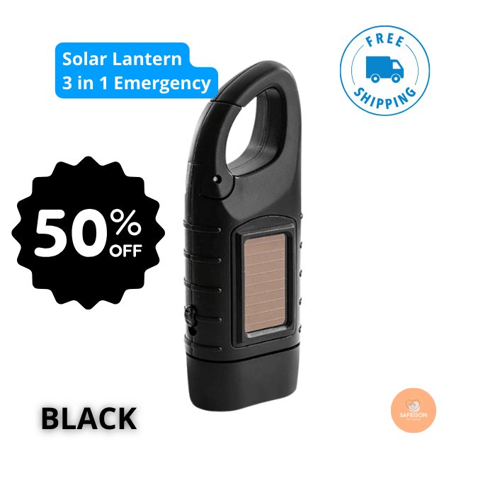 3 - in - 1 Emergency Solar Dynamo - FlashLight® | Your Light in the Dark! - safeison.com