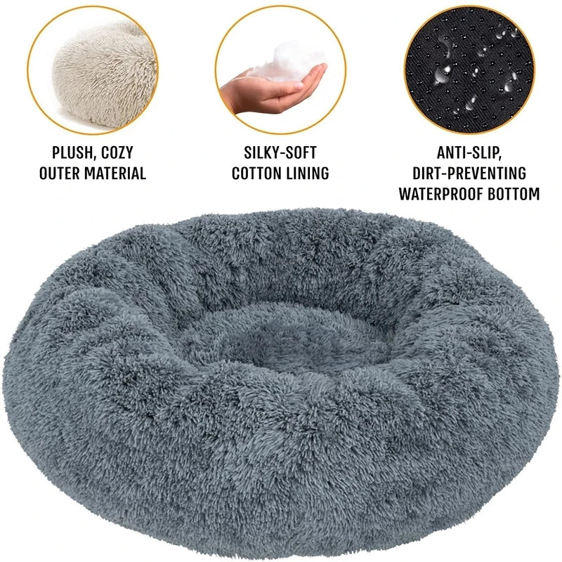 Comfort Cloud® | Round Pet Bed + Free Gift 🎁 - safeison.com