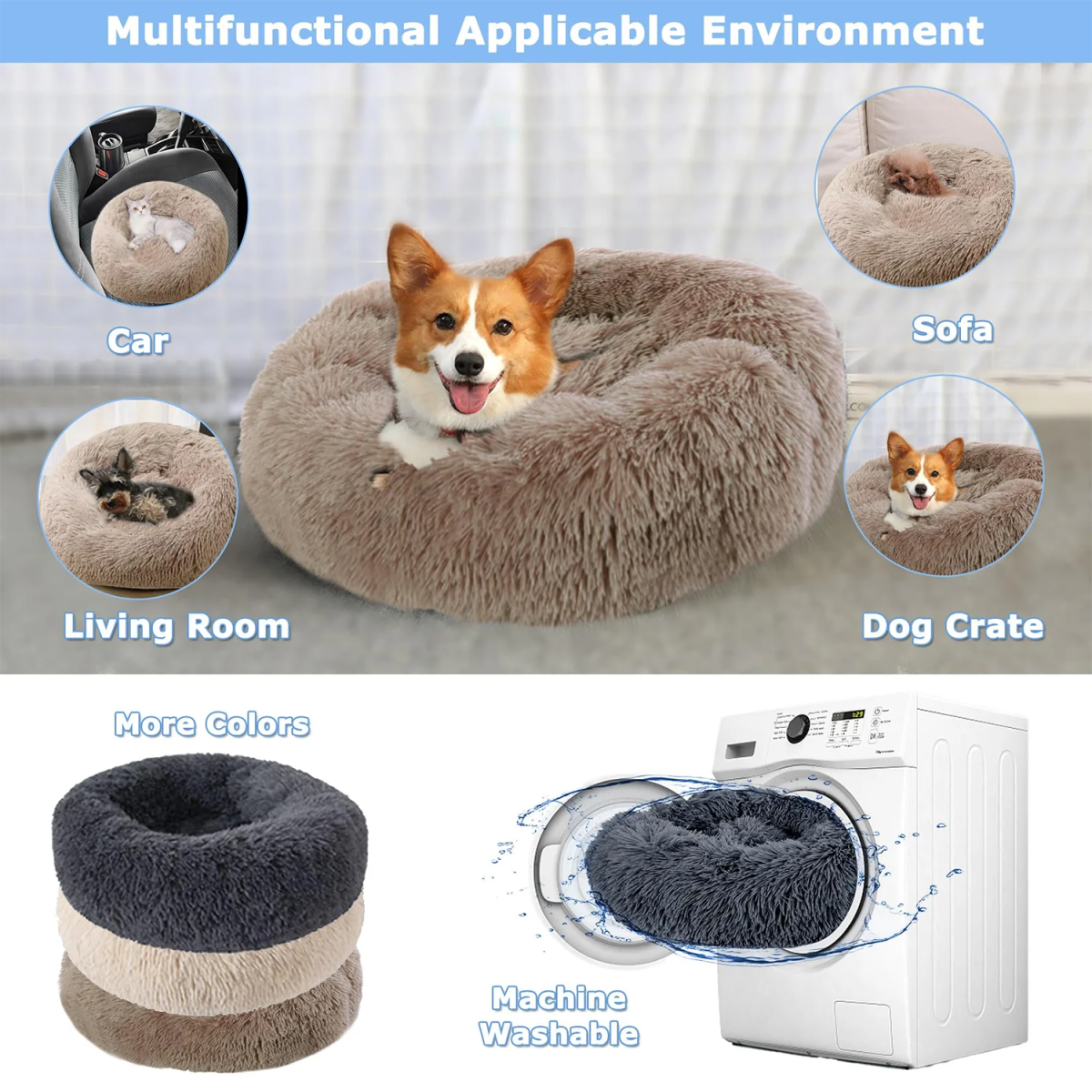 Comfort Cloud® | Round Pet Bed + Free Gift 🎁 - safeison.com