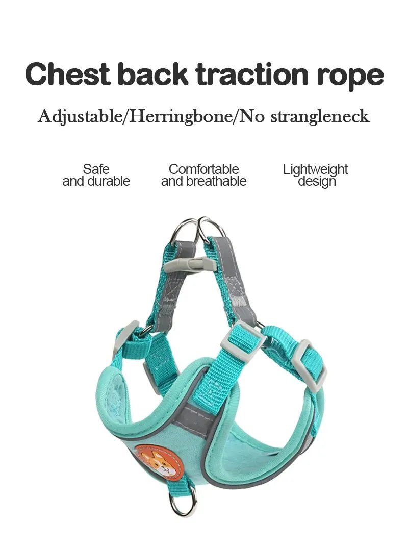 FlexGuard™ Suede Harness – Adjustable & Reflective - safeison.com