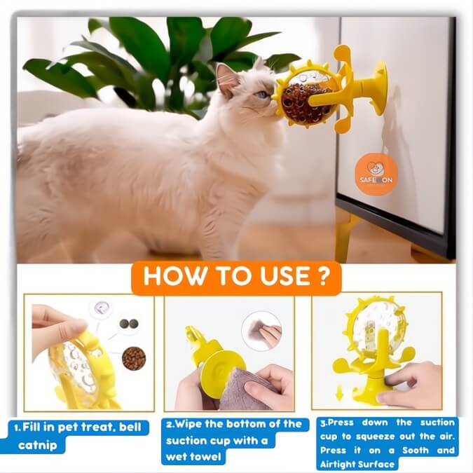 Ferris Spinner PetToy® | The best interactive food toy for small dogs and cats! - safeison.com