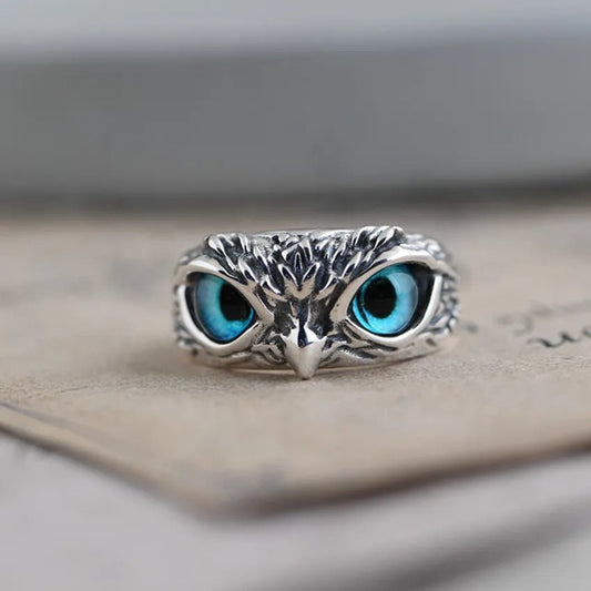 Vintage Cute Men and Women Simple Design Owl Ring