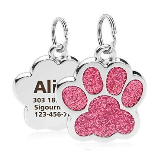 Personalized Glitter Pet Tags