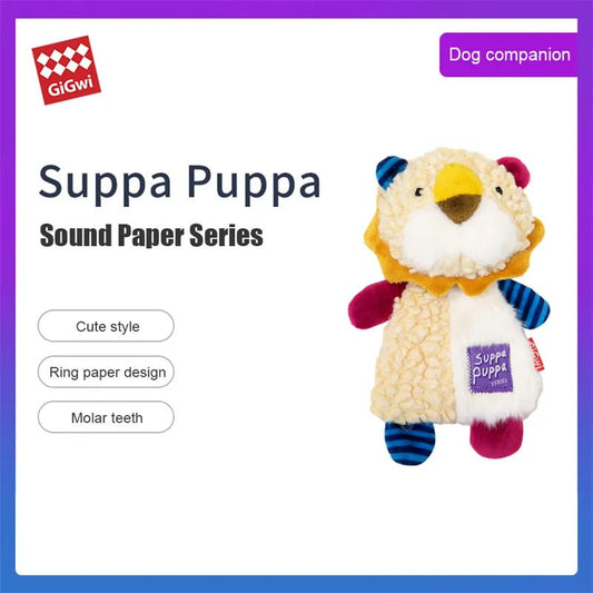 Gigwi Newest Pet Toys Suppa Puppa Series Sound Paper Molar Teeth Sounding Plush Washable Pet Toys for Dog Puppy - safeison.com